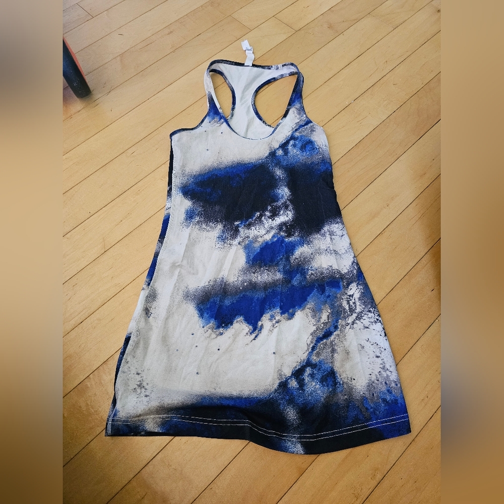 Lululemon extra long cool racerback CRB tank top milky way multi pattern